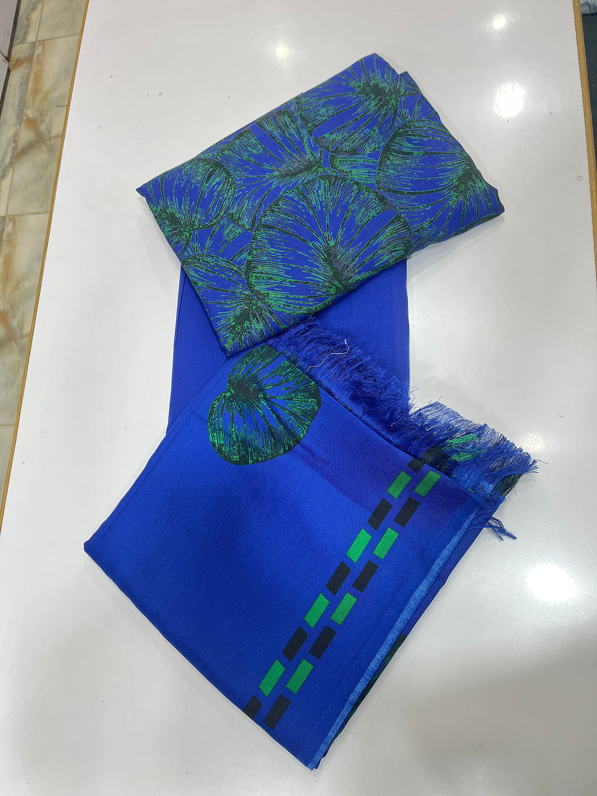 Pure Pashmina Shawl Marina Printed 3 Piece Suit | Premium Winter Collection - 010 - View 2