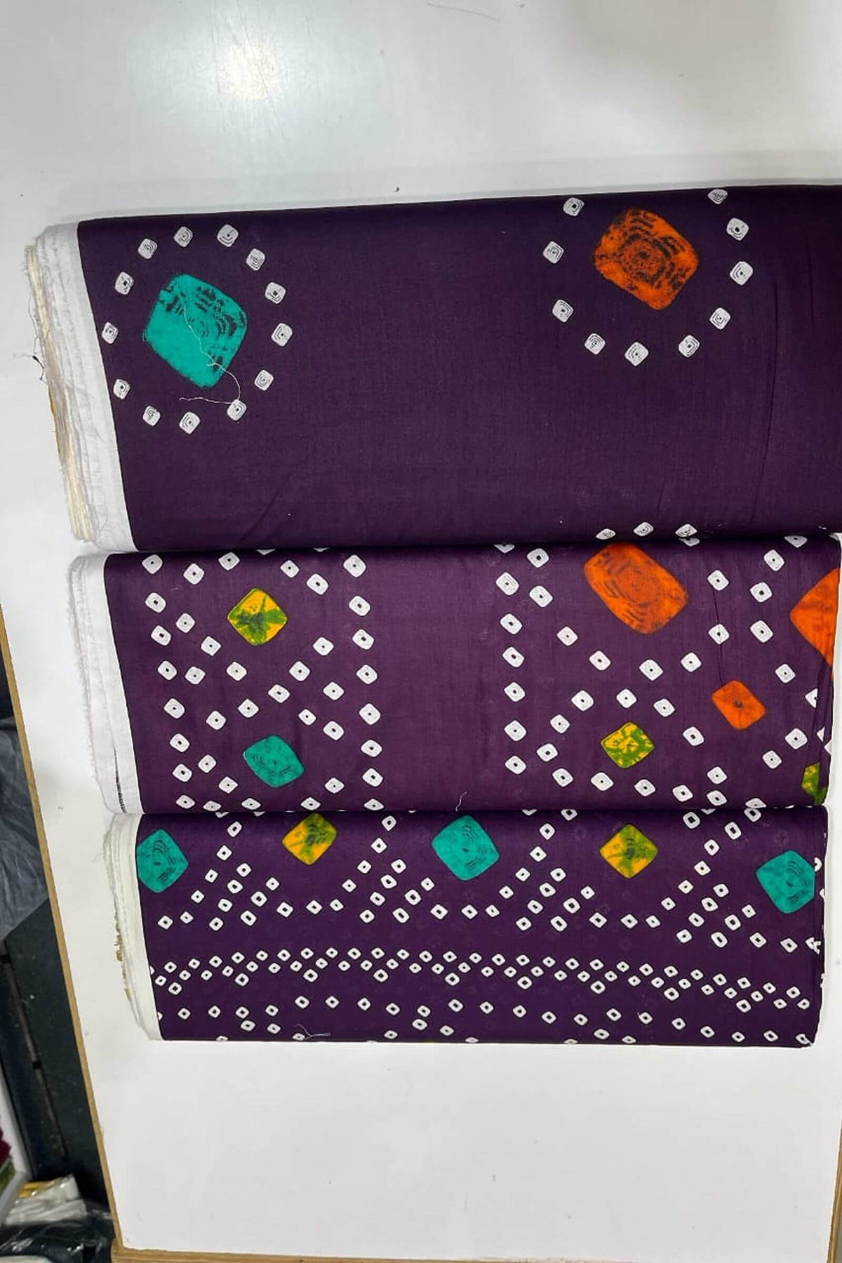 purple lawn chunri