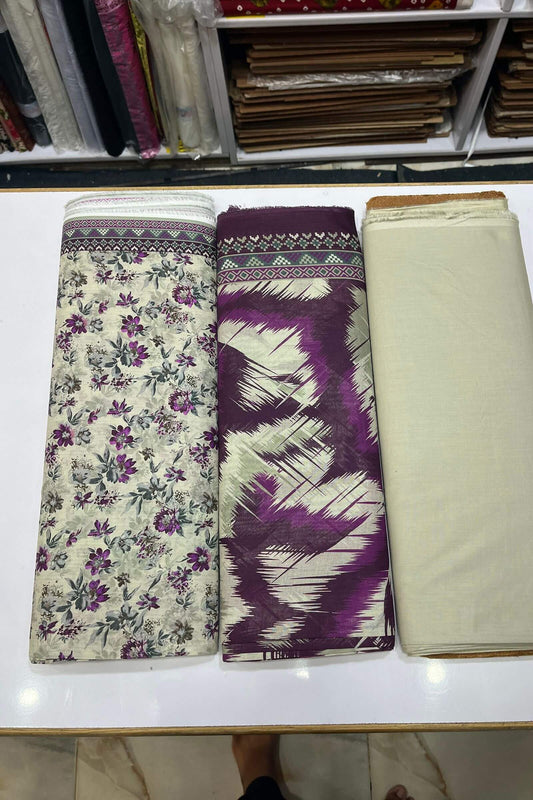 3-Piece Pure Original BinSaeed Lawn - 009