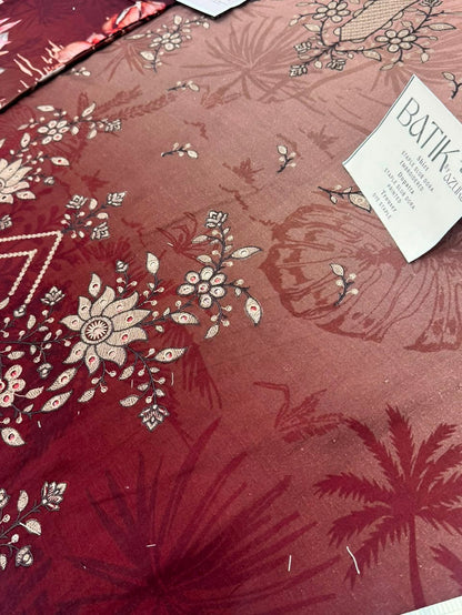 Premium Slub Linen Embroidered 3 Piece Suit with Chikankari Neckline & Daman - 010 - View 3