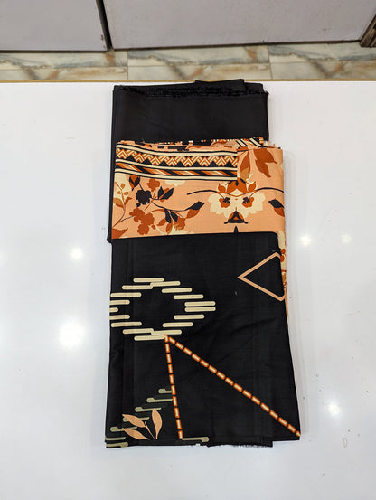 Bin Saeed Linen Printed 3 Piece Suit | Pakistani Winter Collection - 001 - View 1