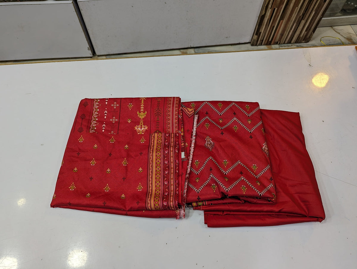Bin Saeed Linen Printed 3 Piece Suit | Pakistani Winter Collection - 002 - View 1