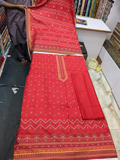 Bin Saeed Linen Printed 3 Piece Suit | Pakistani Winter Collection - 002 - View 2