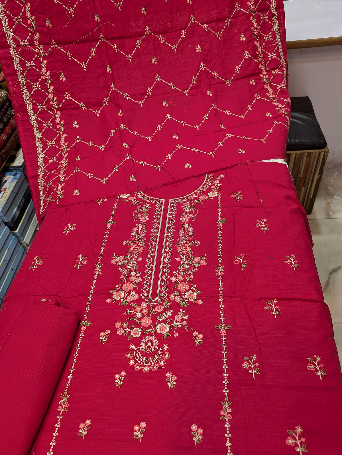 Bin Saeed Original Khaddar Printed + Embroidered 3-Piece Suit - 003 - View 2