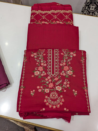 Bin Saeed Original Khaddar Printed + Embroidered 3-Piece Suit - 003 - View 3