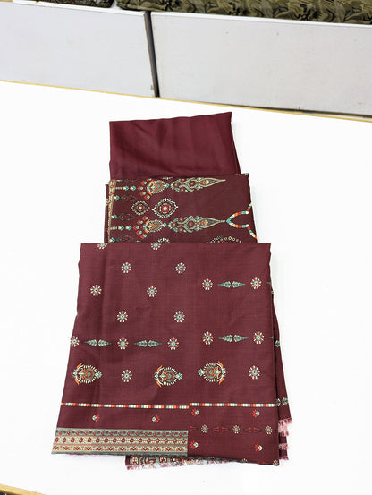 Bin Saeed Linen Printed 3 Piece Suit | Pakistani Winter Collection - 004 - View 1
