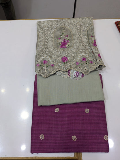 Bin Saeed Original Khaddar Printed + Embroidered 3-Piece Suit - 006 - View 2