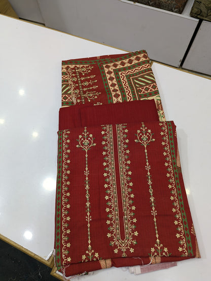 Bin Saeed Original Khaddar Printed + Embroidered 3-Piece Suit - 007 - View 1