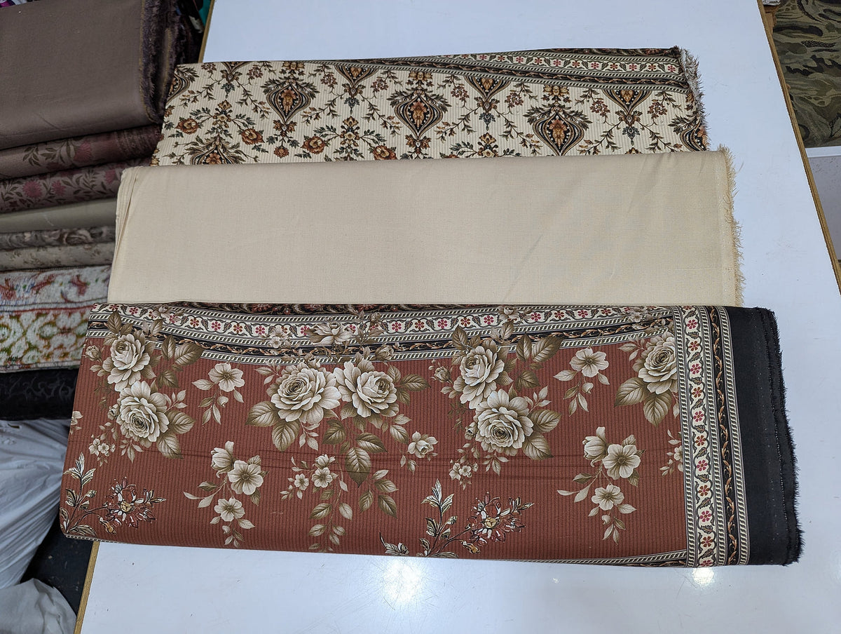 Bin Saeed Linen Printed 3 Piece Suit | Pakistani Winter Collection - 007 - View 1