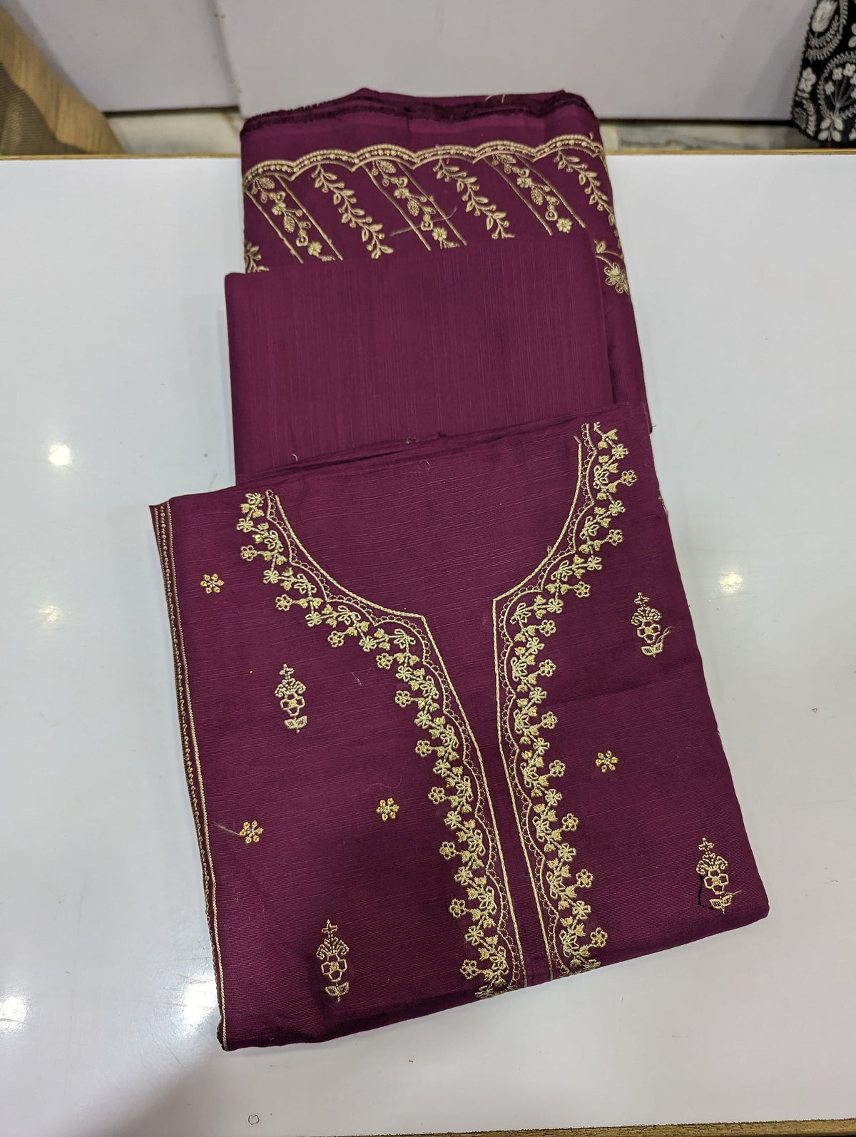 Bin Saeed Original Khaddar Printed + Embroidered 3-Piece Suit - 008 - View 2