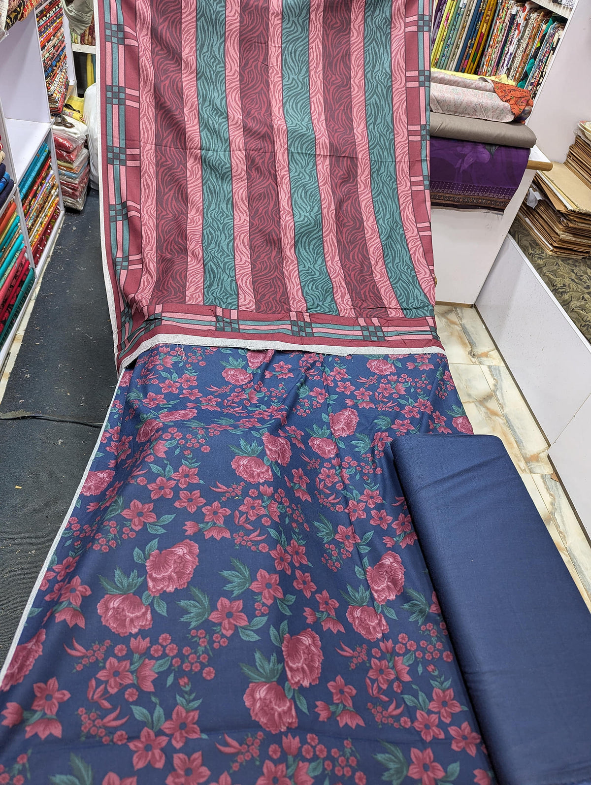 Premium Dhanak Printed 3 Piece Suit for Women | Unstitched Winter Collection - 001 - View 1