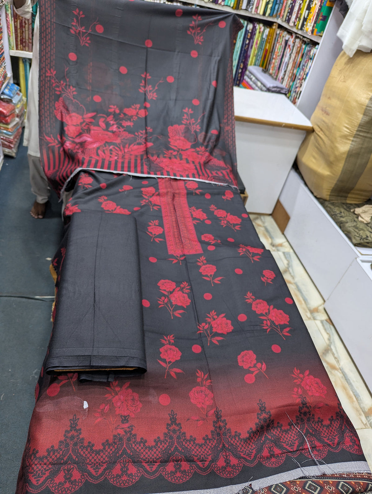 Five Star Premium Dhanak Printed 3 Piece Suit for Women | Winter Unstitched Collection - 002 - View 1