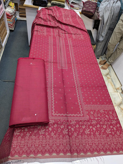 Premium Dhanak 2 Piece Winter Suit – Elegant Unstitched Collection - 003 - View 1