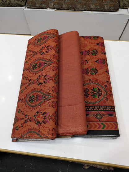 Premium Dhanak Printed 3 Piece Suit for Women | Unstitched Winter Collection - 003 - View 2