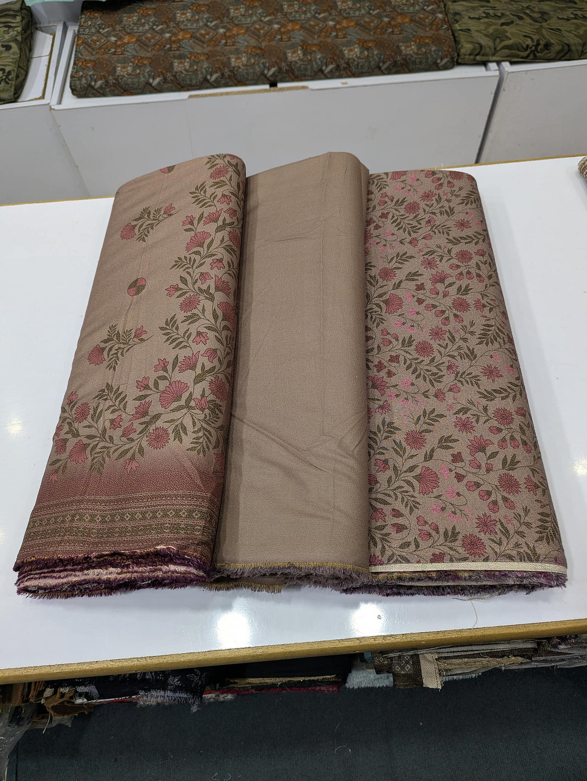 Five Star Premium Dhanak Printed 3 Piece Suit for Women | Winter Unstitched Collection - 003 - View 2