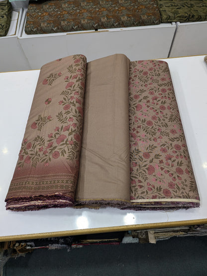 Five Star Premium Dhanak Printed 3 Piece Suit for Women | Winter Unstitched Collection - 003 - View 2