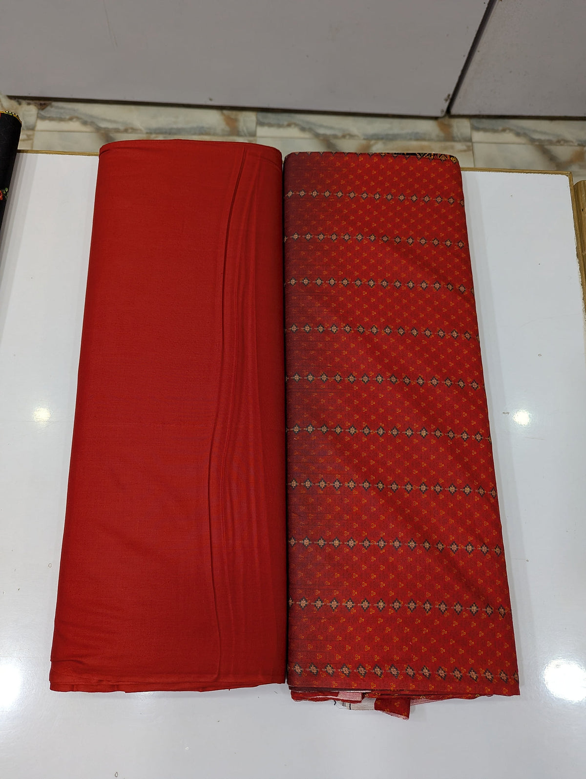 Five Star Printed Linen 2 Piece Suit – Premium Linen Shirt & Shalwar - 003 - View 3