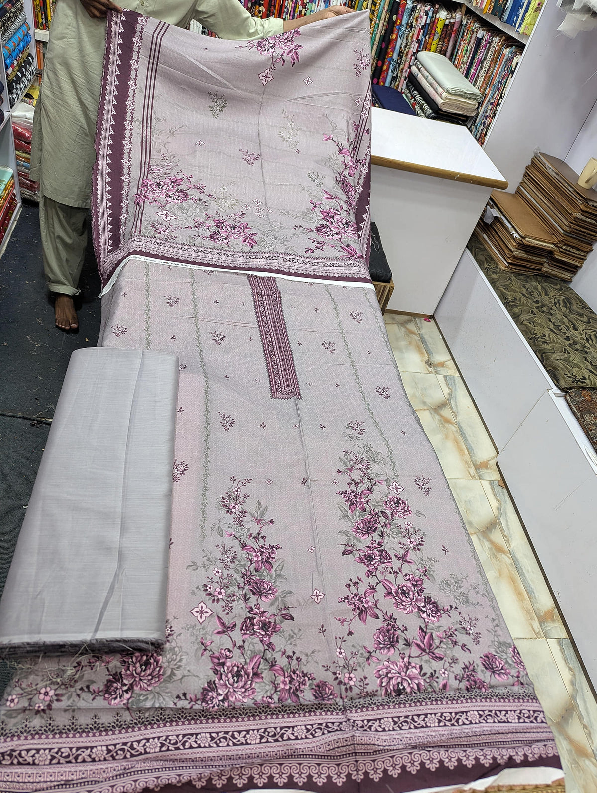 Five Star Premium 3 Piece Suit for Women | Elegant Unstitched Collection - 004 - View 1