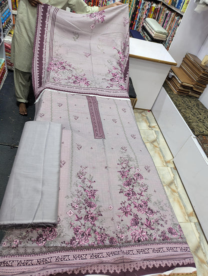 Five Star Premium 3 Piece Suit for Women | Elegant Unstitched Collection - 004 - View 1