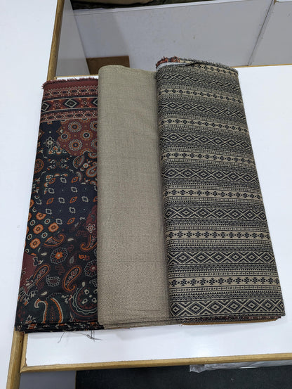 Five Star Premium Dhanak Printed 3 Piece Suit for Women | Winter Unstitched Collection - 004 - View 2