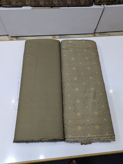 Premium Dhanak 2 Piece Winter Suit – Elegant Unstitched Collection - 004 - View 2