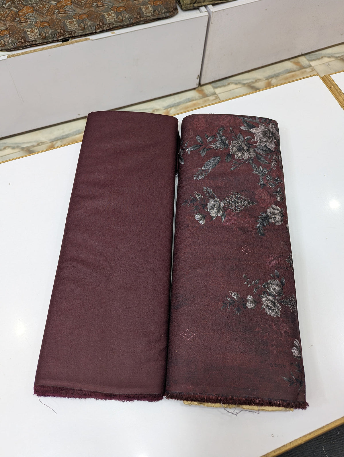 Premium Dhanak 2 Piece Winter Suit – Elegant Unstitched Collection - 005 - View 3