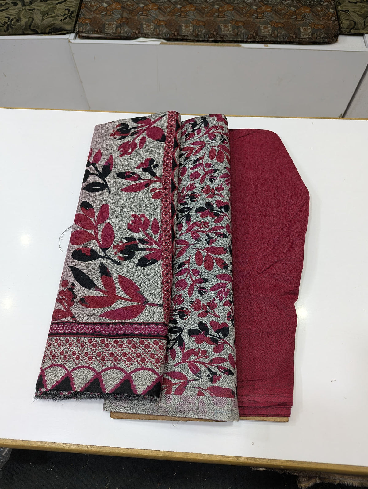 Premium Dhanak Printed 3 Piece Suit for Women | Unstitched Winter Collection - 006 - View 1