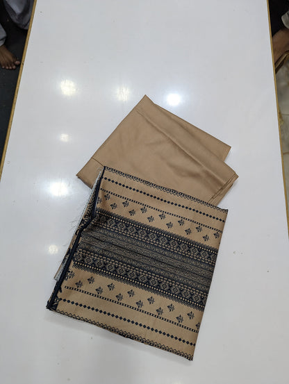 Five Star Printed Linen 2 Piece Suit – Premium Linen Shirt & Shalwar - 006 - View 2