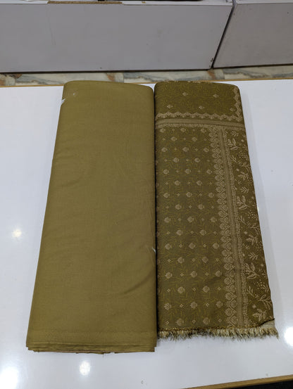 Premium Dhanak 2 Piece Winter Suit – Elegant Unstitched Collection - 006 - View 3