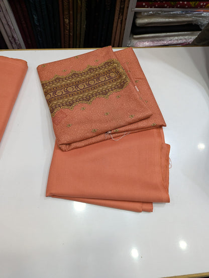 Premium Dhanak 2 Piece Winter Suit – Elegant Unstitched Collection - 007 - View 3