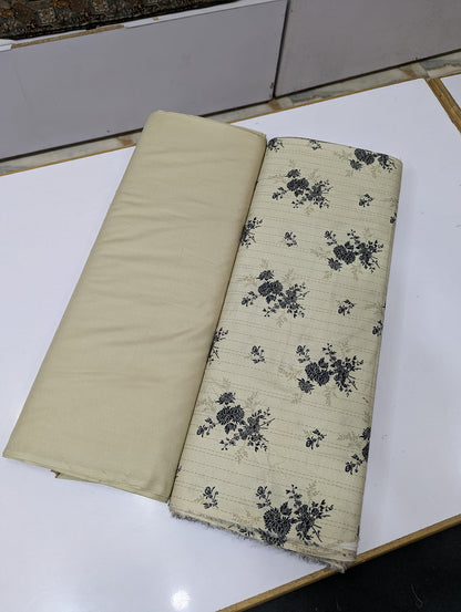 Five Star Printed Linen 2 Piece Suit – Premium Linen Shirt & Shalwar - 008 - View 2