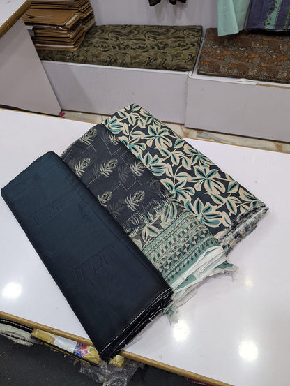 Premium Viscose 3 Piece Suit with Pure Bamber Chiffon Dupatta – Shirt & Trouser - 008 - View 2