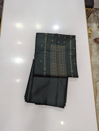 Premium Dhanak 2 Piece Winter Suit – Elegant Unstitched Collection - 009 - View 2