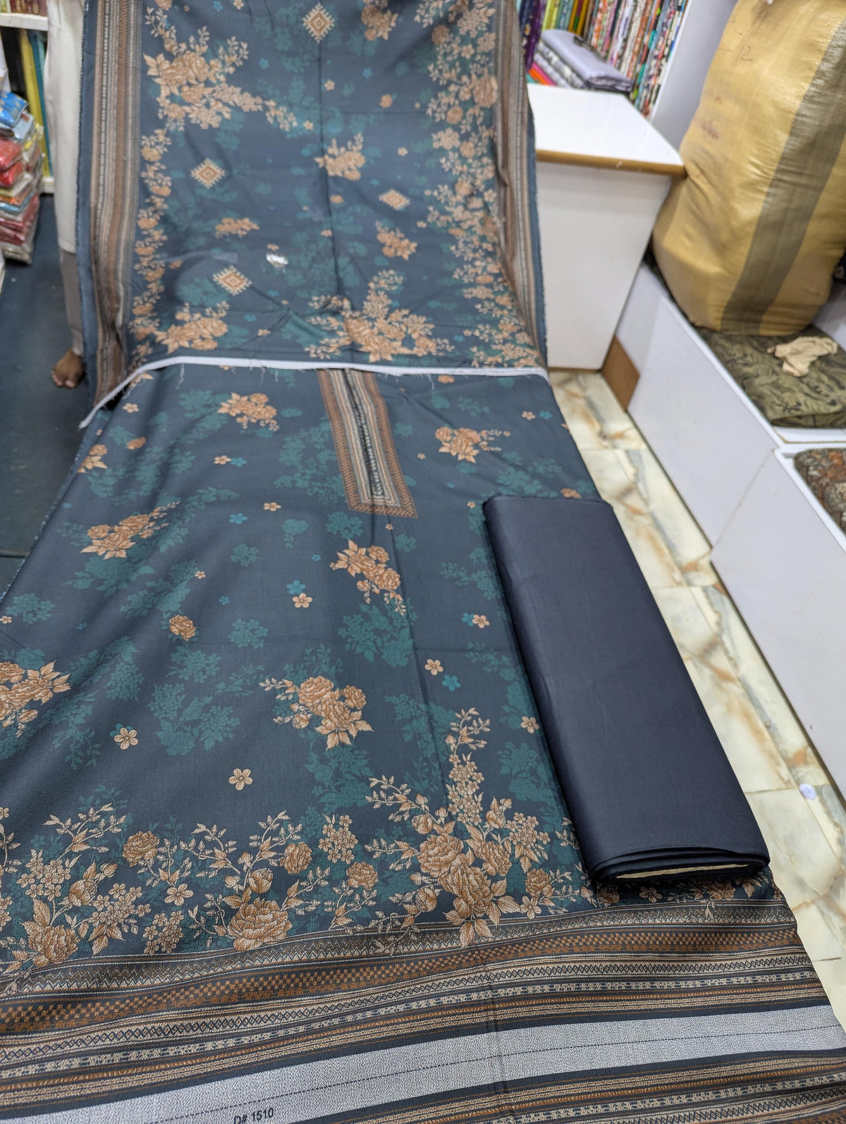 Five Star Premium Dhanak Printed 3 Piece Suit for Women | Winter Unstitched Collection - 012 - View 1