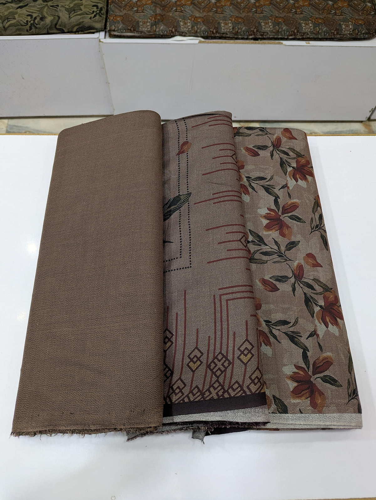 Premium Dhanak Printed 3 Piece Suit for Women | Unstitched Winter Collection - 012 - View 1