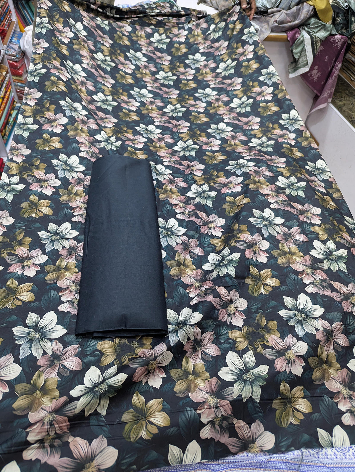 Five Star Printed Linen 2 Piece Suit – Premium Linen Shirt & Shalwar - 012 - View 2