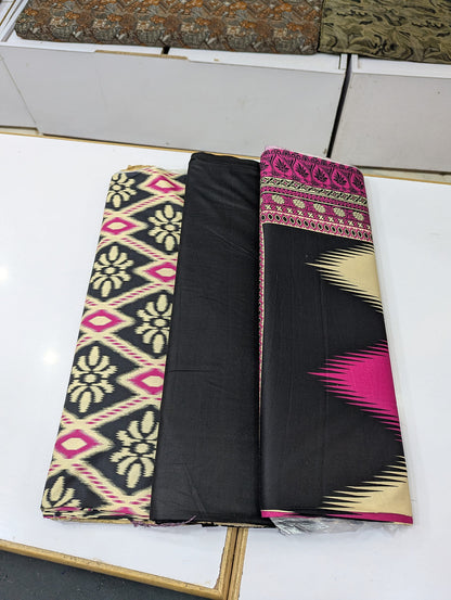 Printed Linen 3 Piece Suit | Elegant Winter Collection - 013 - View 2