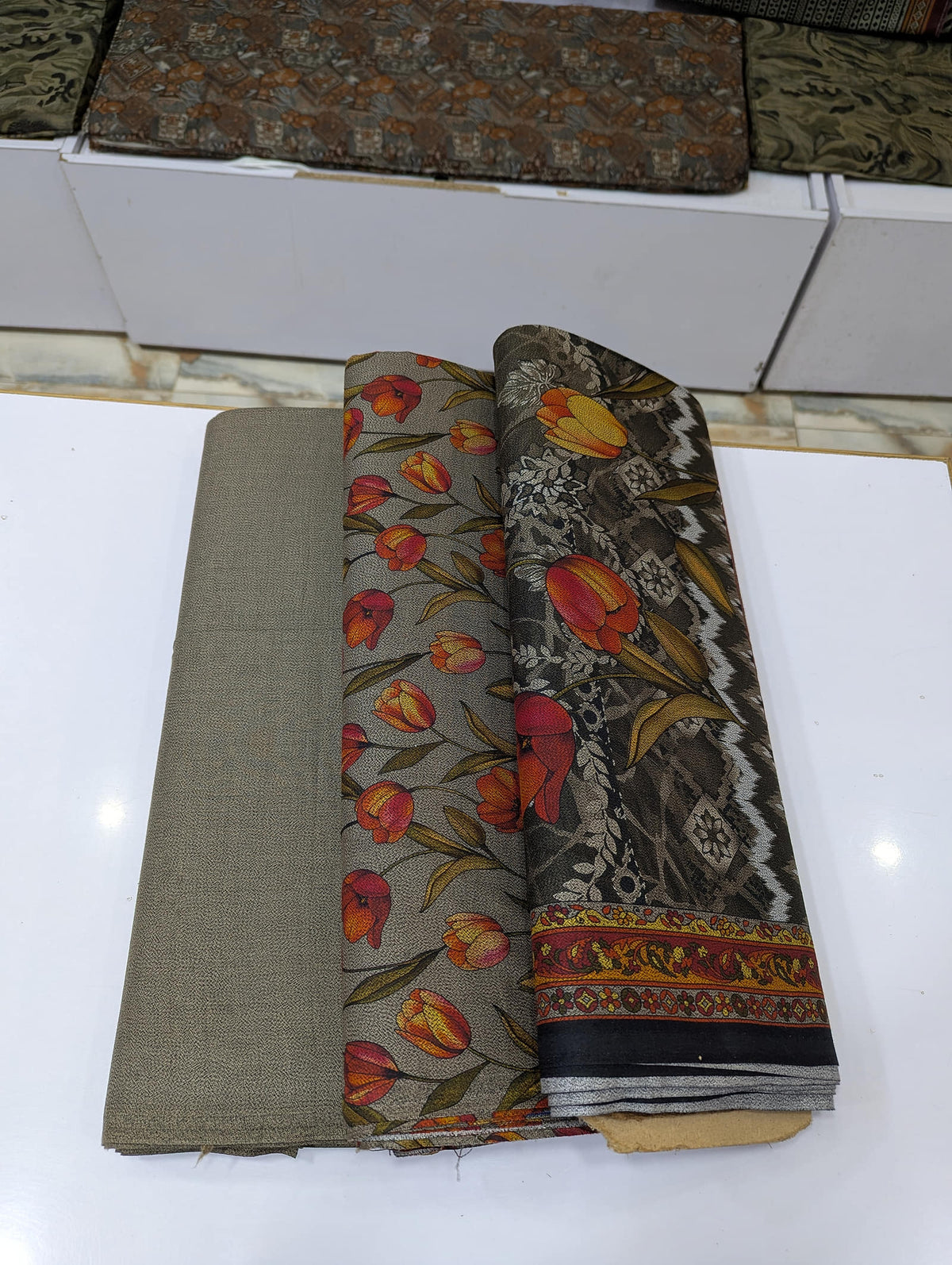 Premium Dhanak Printed 3 Piece Suit for Women | Unstitched Winter Collection - 013 - View 2