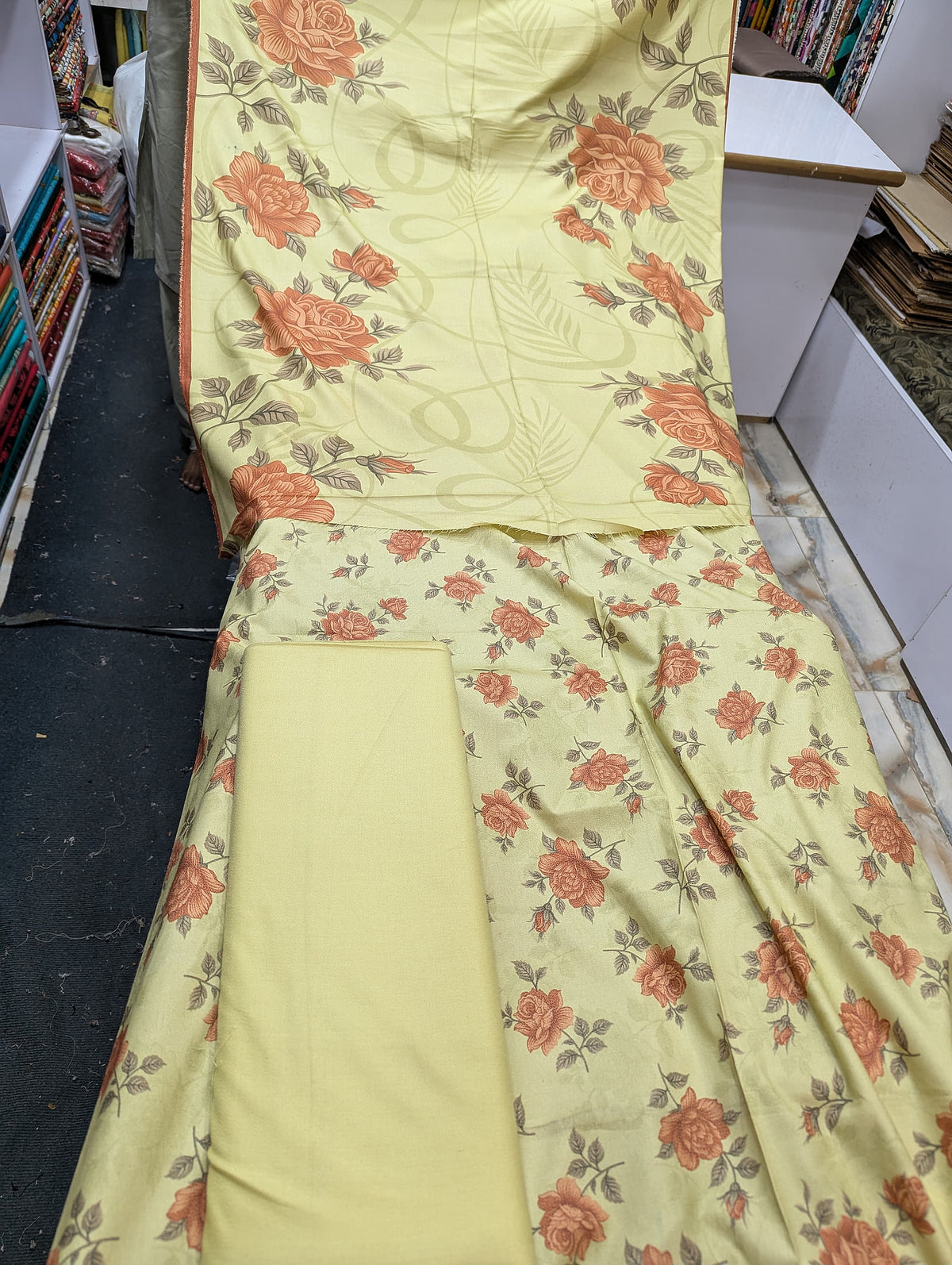 Premium Dhanak Printed 3 Piece Suit for Women | Unstitched Winter Collection - 014 - View 1
