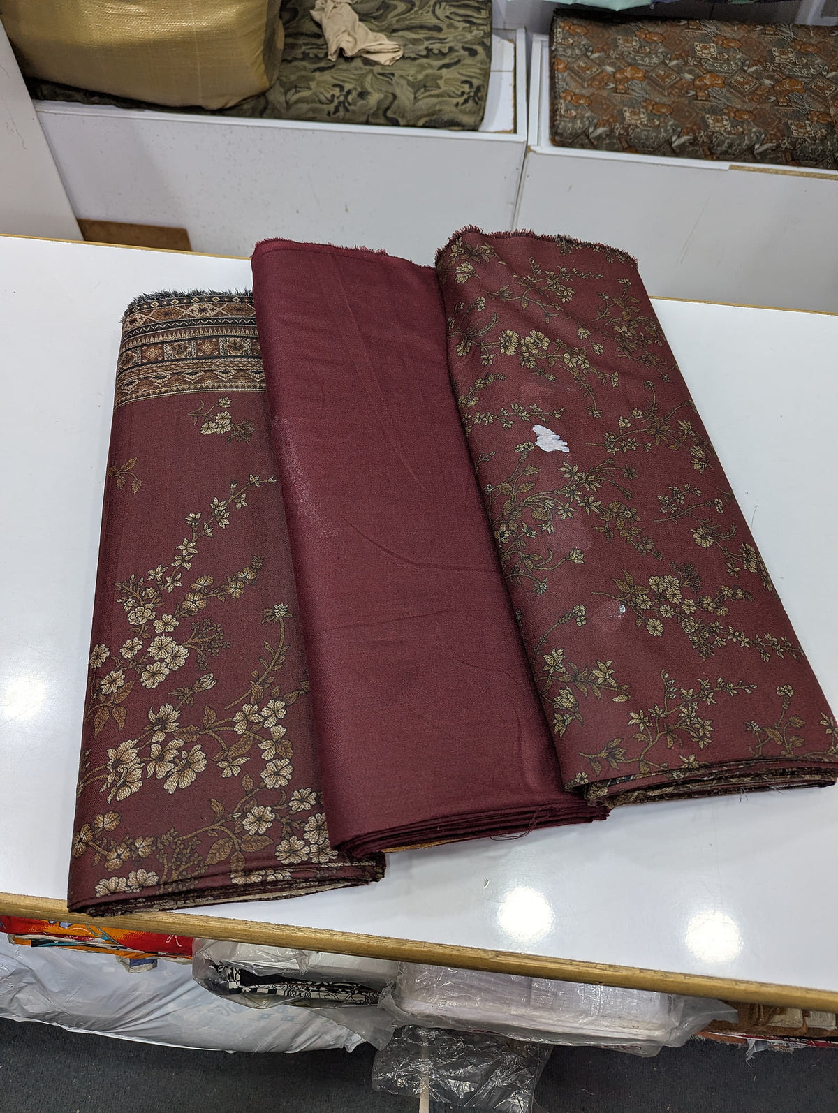 Five Star Premium Dhanak Printed 3 Piece Suit for Women | Winter Unstitched Collection - 015 - View 2