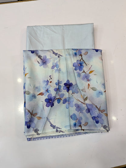 Five Star Printed Linen 2 Piece Suit – Premium Linen Shirt & Shalwar - 016 - View 1