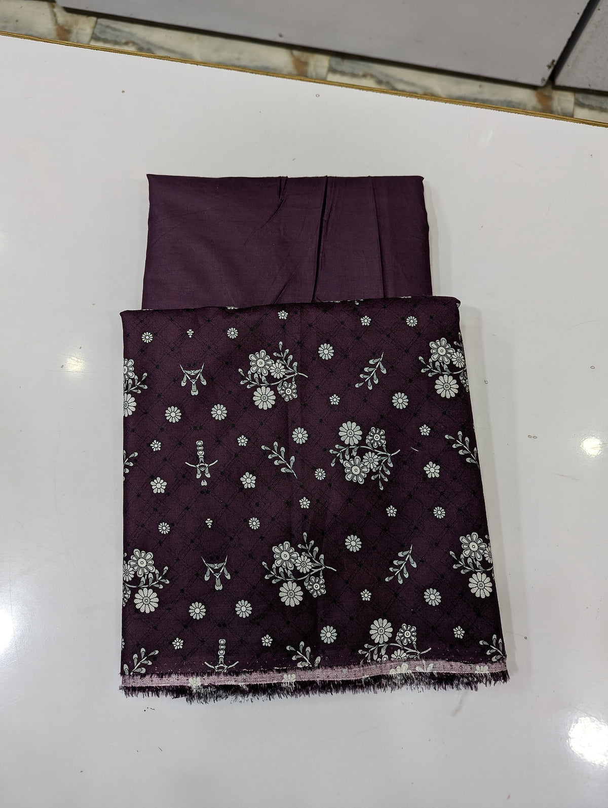 Five Star Printed Linen 2 Piece Suit – Premium Linen Shirt & Shalwar - 018 - View 1
