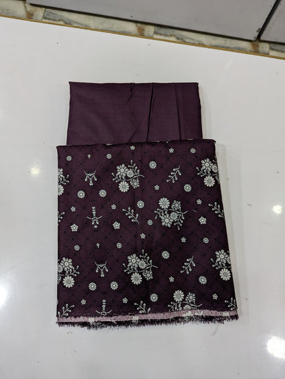 Five Star Printed Linen 2 Piece Suit – Premium Linen Shirt & Shalwar - 018 - View 1