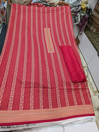 Five Star Printed Linen 2 Piece Suit – Premium Linen Shirt & Shalwar - 020 - View 2