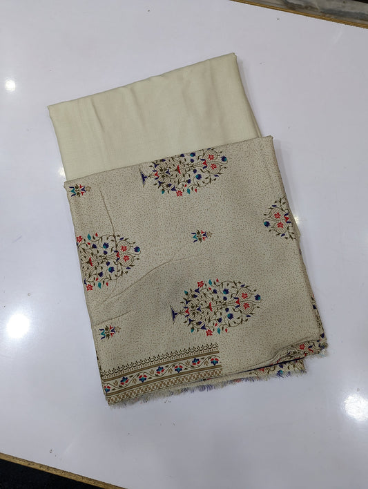 Five Star Printed Linen 2 Piece Suit – Premium Linen Shirt & Shalwar - 024 - View 1