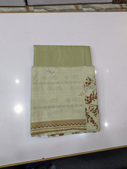 Five Star Printed Linen 2 Piece Suit – Premium Linen Shirt & Shalwar - 025 - View 1