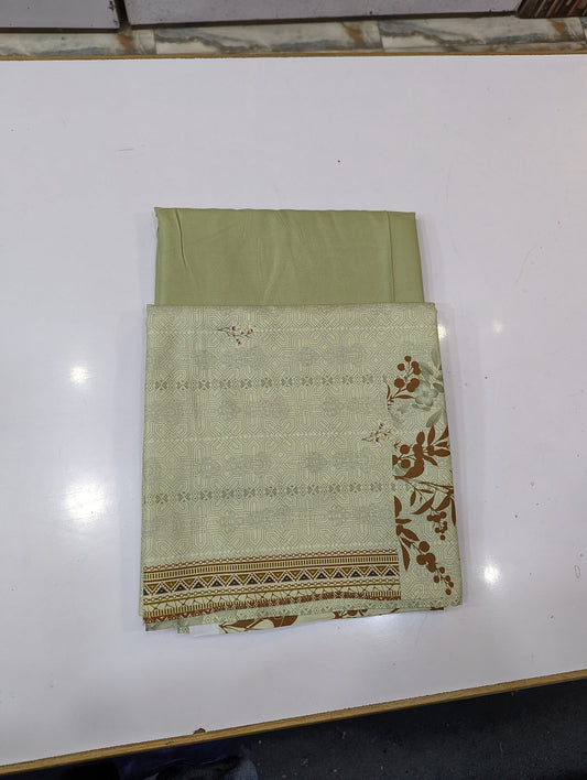 Five Star Printed Linen 2 Piece Suit – Premium Linen Shirt & Shalwar - 025 - View 1