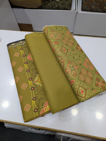 Five Star Premium Dhanak Printed 3 Piece Suit for Women | Winter Unstitched Collection - 025 - View 2