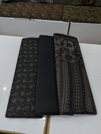 Five Star Premium Dhanak Printed 3 Piece Suit for Women | Winter Unstitched Collection - 028 - View 2