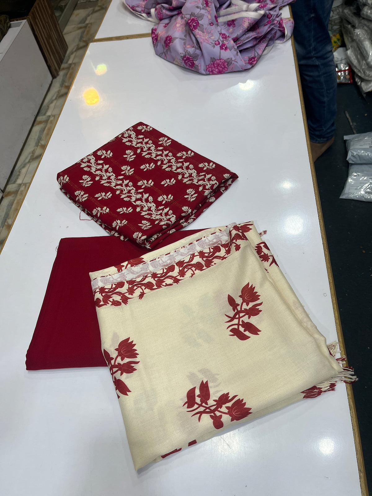 Pure Pashmina Shawl Marina Printed 3 Piece Suit | Premium Winter Collection - 005 - View 2